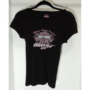 Daytona Biketoberfest 2012 Women's Black Short Sleeve T-shirt Size Medium